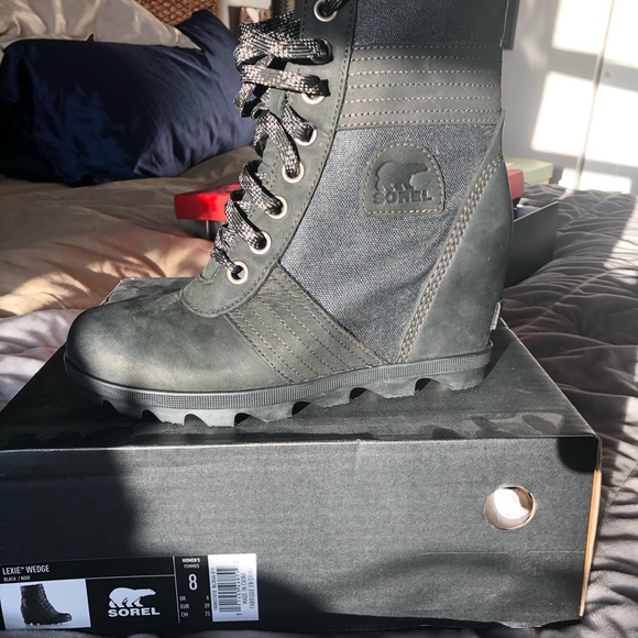 black sorel lexie wedge